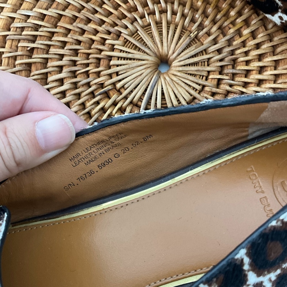 Tory Burch 'Metal Miller' Loafer Leopard Print Calf Hair Size 8M MSRP $348 - Picture 6 of 6